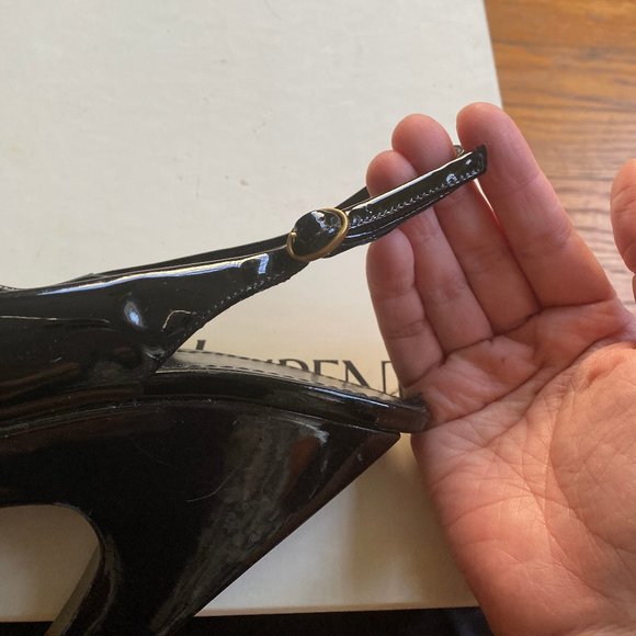 YSL Black Platform Patent High Heel Shoe | Size 38 - Picture 9 of 16